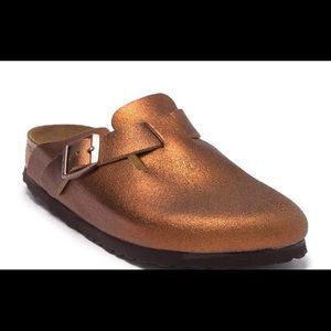 Birkenstock Boston Metallic Leather Clog